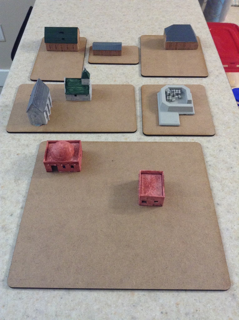 3mm MDF Lot Basing for Structures and Buildings Wargaming