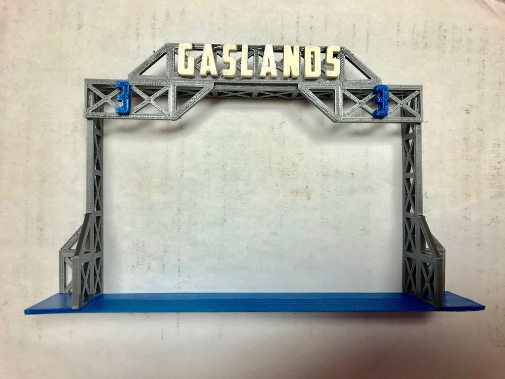Gate Numbers and Gate Base for tabletop-terrain Gaslands Gates