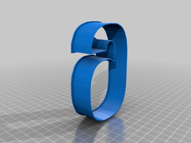 3DNrj.com Number 6 Large Cookie Cutter