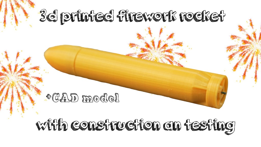 The golden torpedo | 3d printed firework rocket