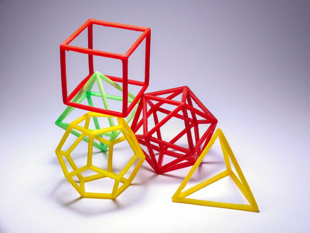 Platonic solids - frame set
