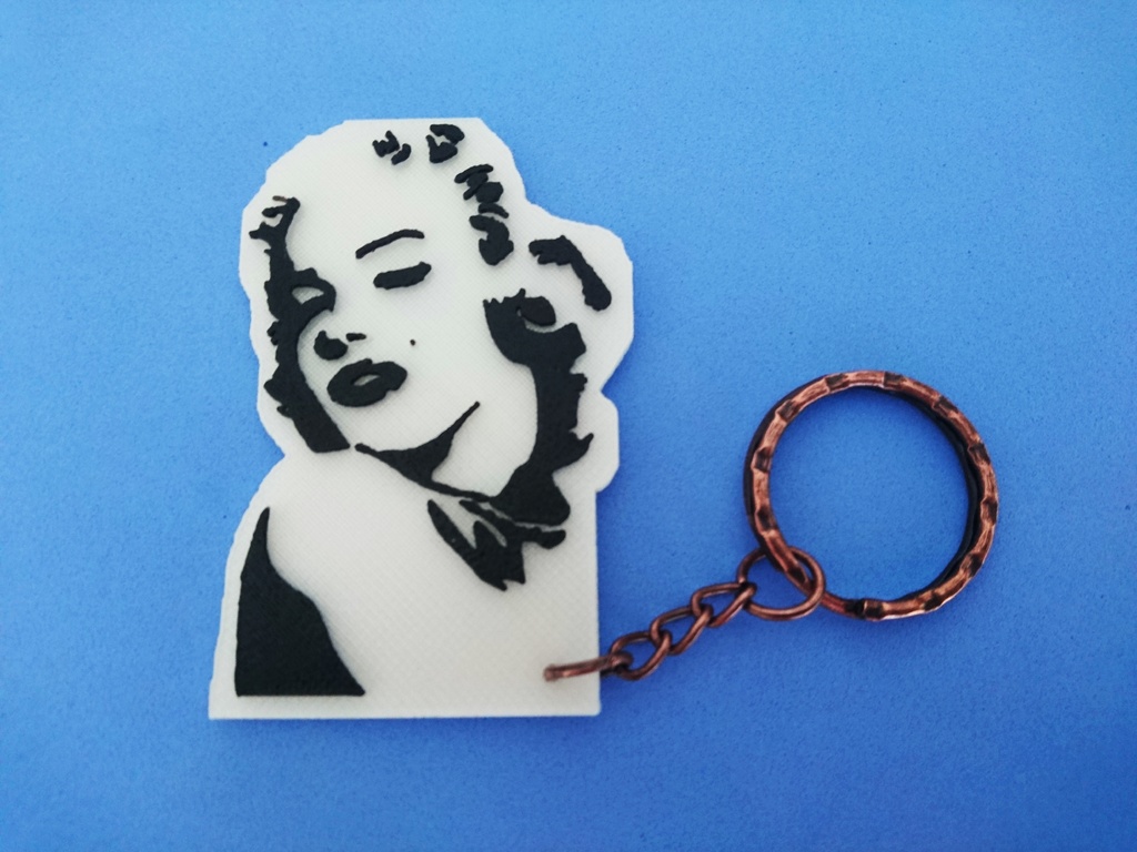 keychain Marilyn Monroe stencil