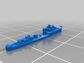 Low-poly Hunt-class Destroyer