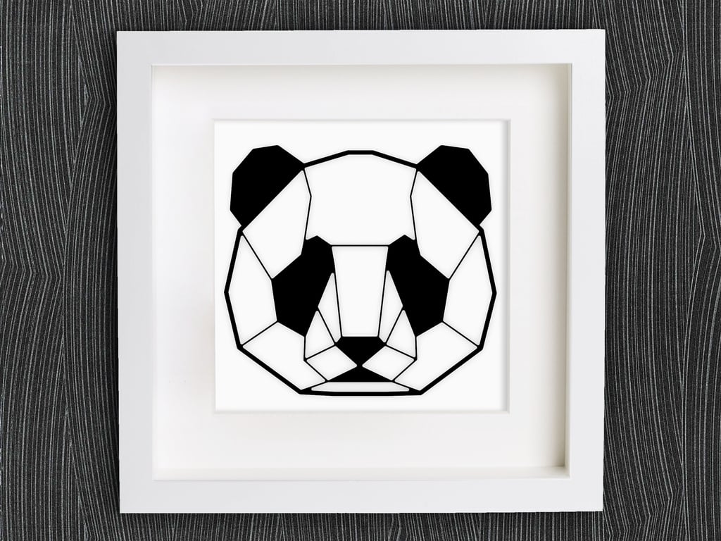 Customizable Origami Panda Head