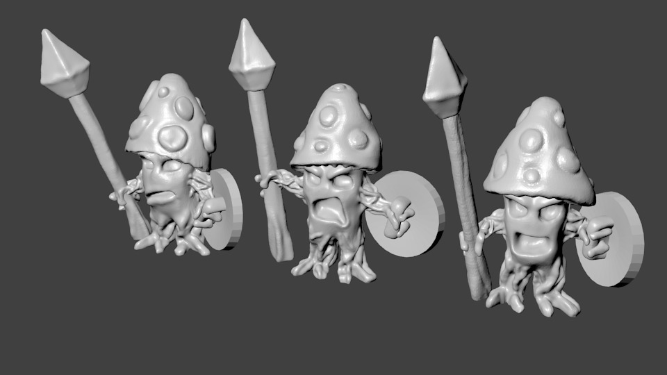 Cursed Mushroom Warrior Miniatures
