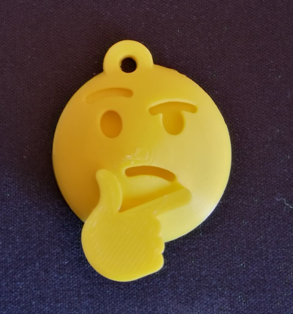 Emoji Think Keychain