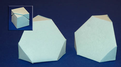 Cube with hexagonal cross section
