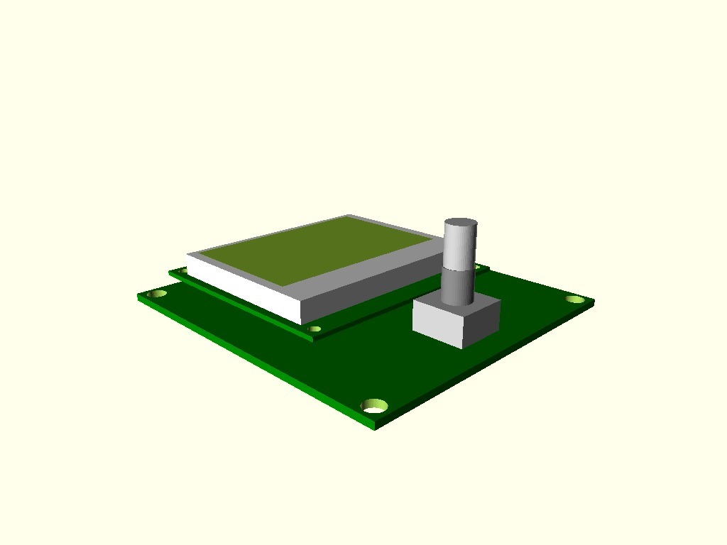 Ender2 Display PCB - openSCAD model