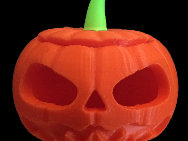 Two color jack-o-lantern print for dual makerbot printers