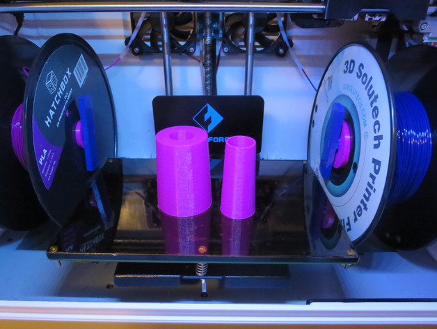 Flashforge Dreamer tall spool rod holders (left & right) and long spool rods