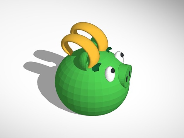 Loki green piggy from angry birds