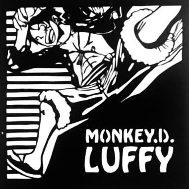 Monkey D. Luffy stencil 2