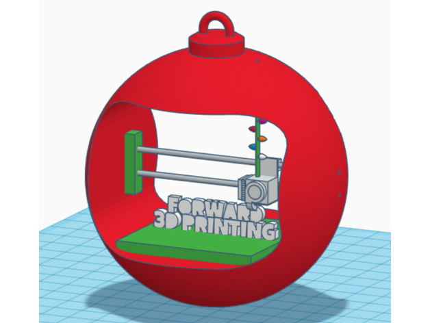 Forward 3D Printing Christmas Ornament