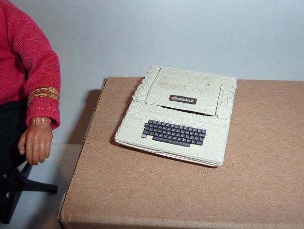 1:9 scale model Apple II+ computer