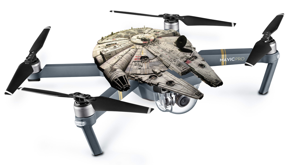 Millennium Falcon Teal Drone Cover