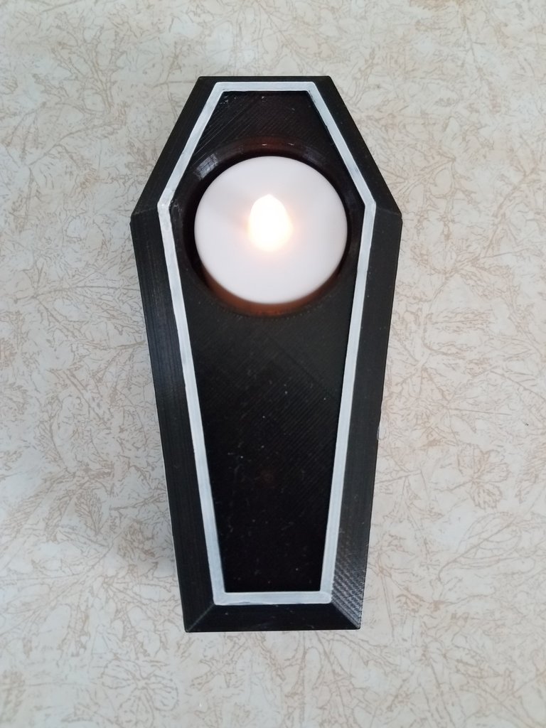Coffin Tea Light Holder - Halloween