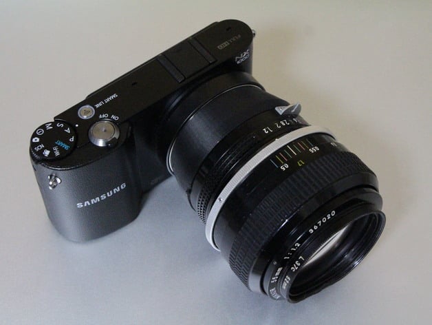 Samsung NX mount to Nikon F mount adapter
