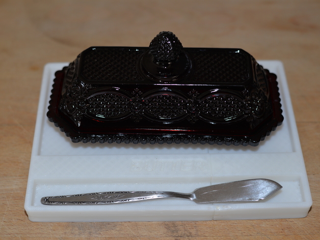 Butter Dish and Knife Tray