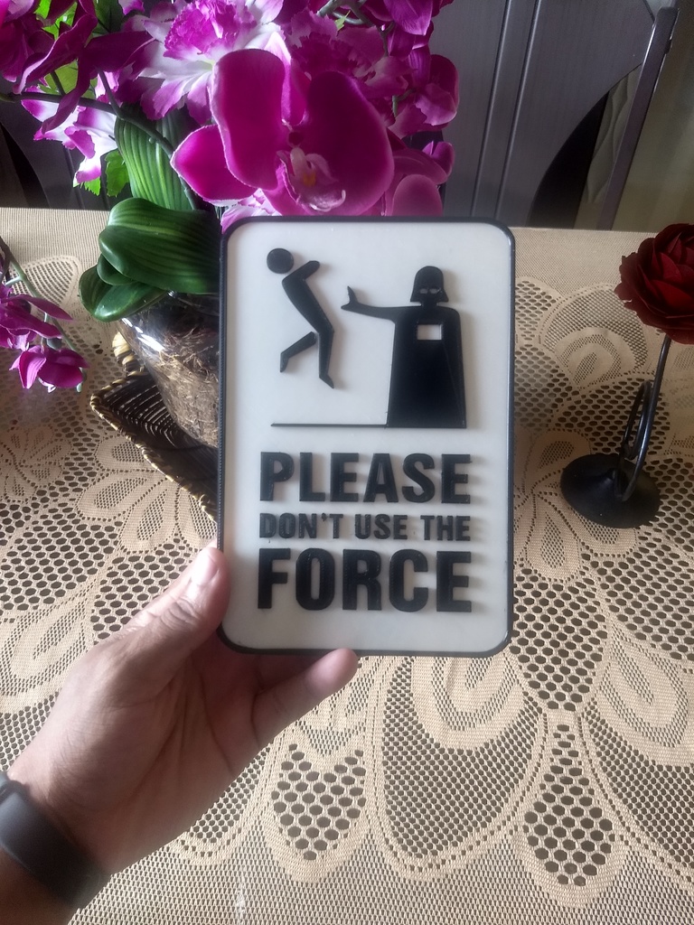 Decoration - Plate - Don't use the force