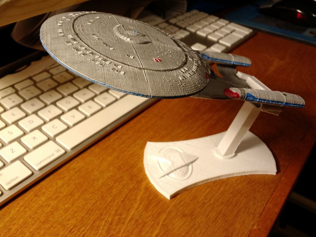 Minimal USS Enterprise D Display Stand