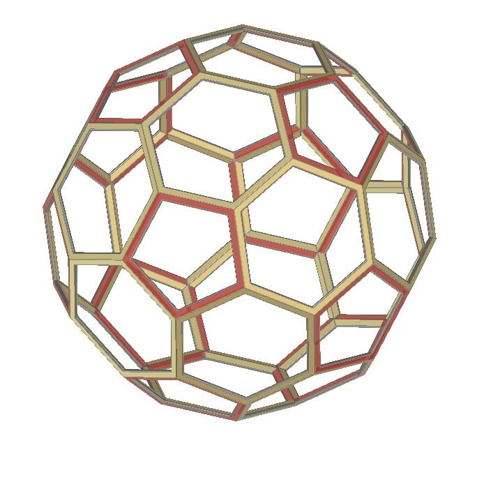 Buckyball, Truncated Icosahedron, Soccer Ball, C60