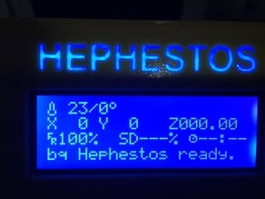 Front panel smart LCD for Hephestos