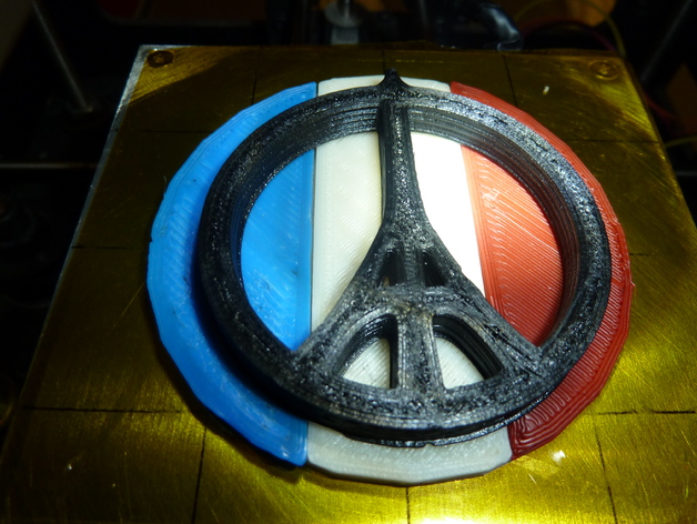 Peace for Paris with Flag