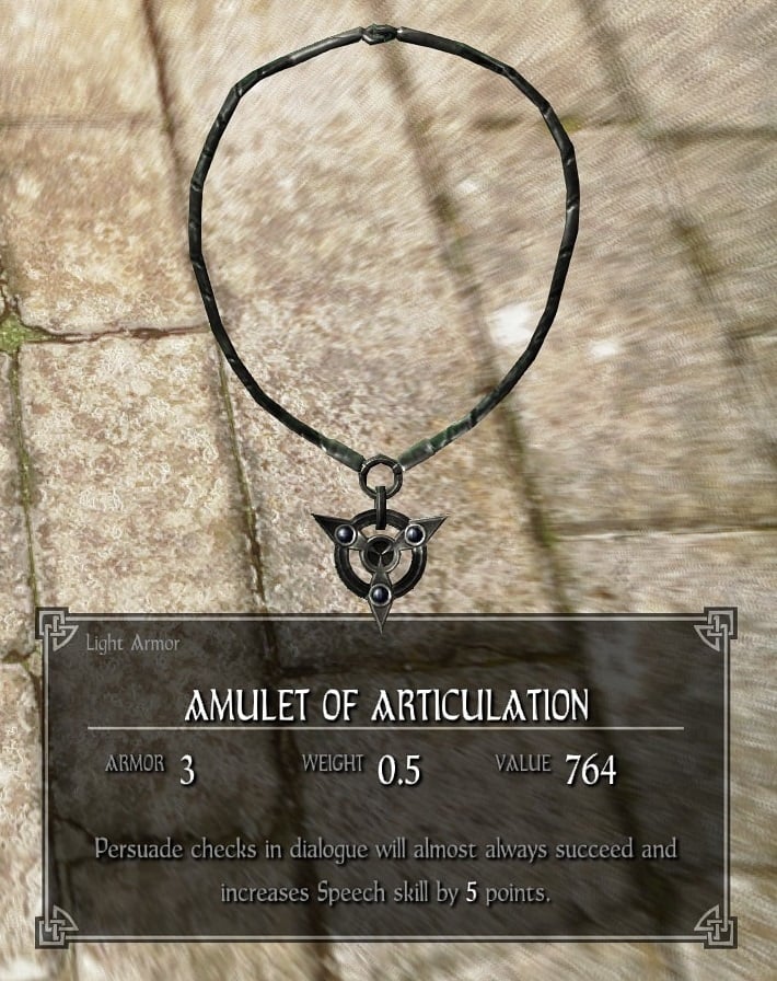Skyrim Amulet of Articulation