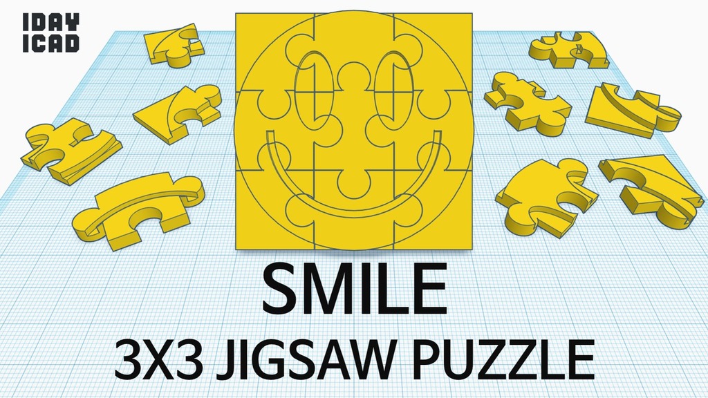 [1DAY_1CAD] 3X3 JIGSAW PUZZLE SMILE