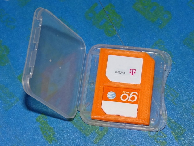 microSIM to SD card case adapter