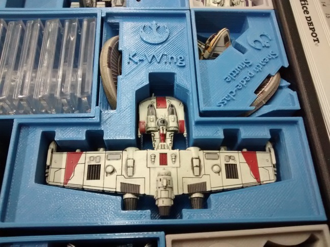 K-Wing Holder (X-Wing Miniatures) for Stanley organizer