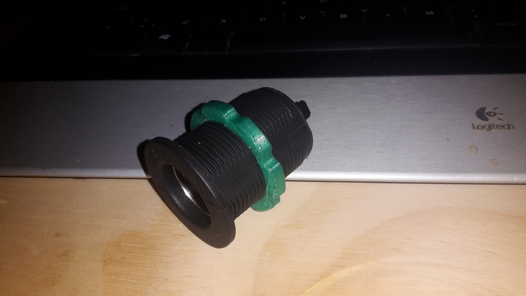 Threaded nut for 12V Car power adapter