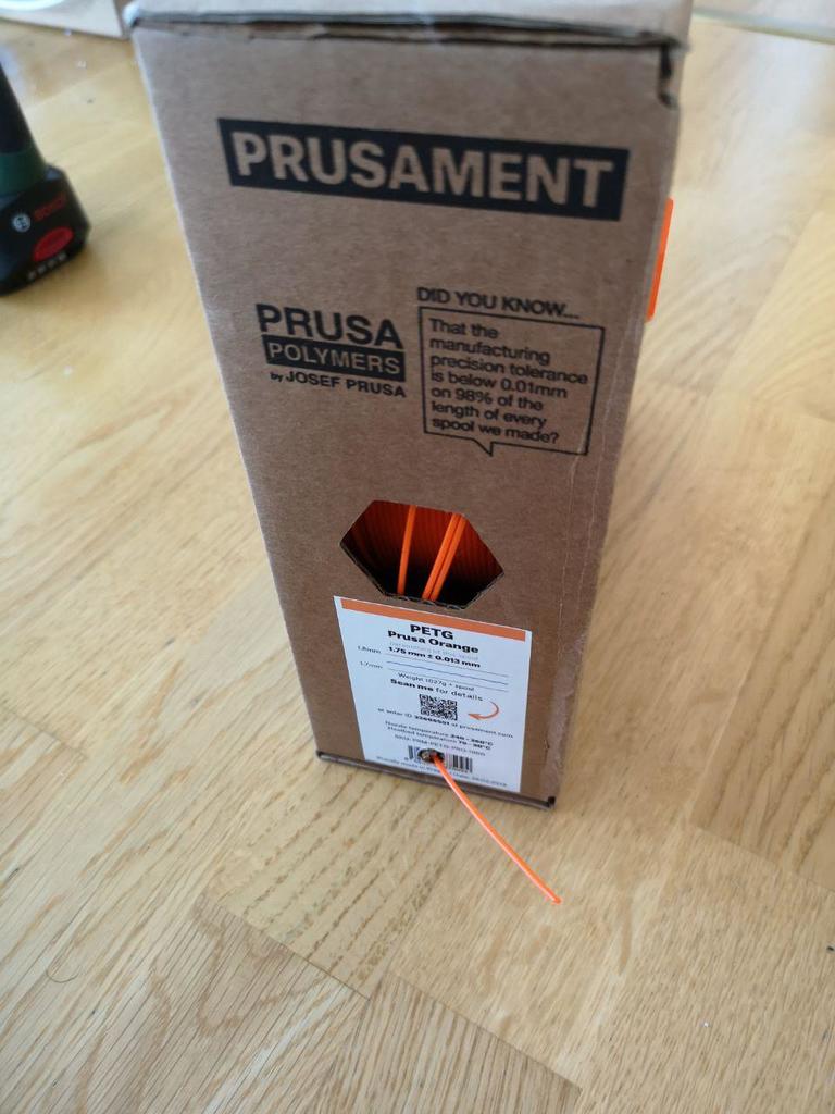 Cardboard box spool holder