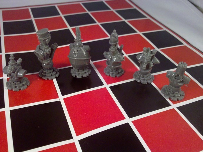 Steampunk Chess Individual pieces