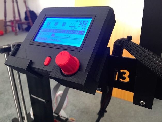 Full Graphic LCD Controller Cradle/Mount for Prusa i3