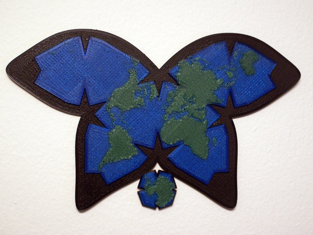 Waterman Butterfly World Map Projection
