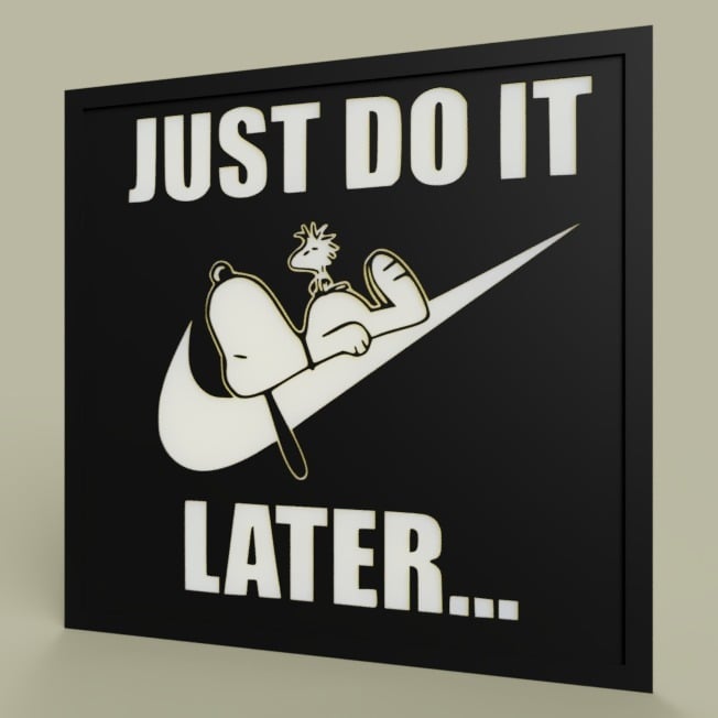 LOL - Snoopy - Nike - Just Do It Later
