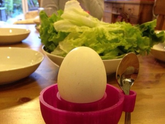 Egg Cup With Eggshell Holder And Spoon Holder