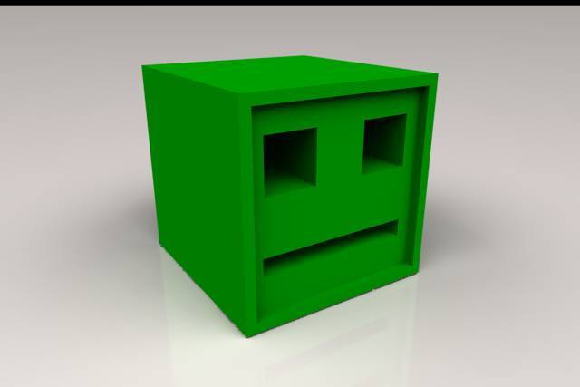 Geometry Dash inspired 20mm calibration cube 