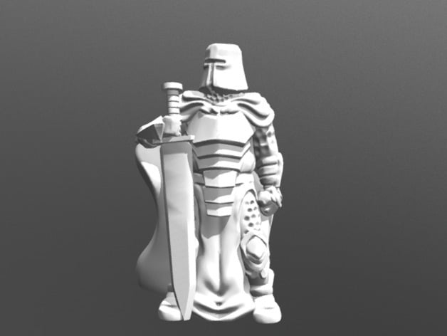 Image of Knight w/Greatsword (28mm/32mm scale)