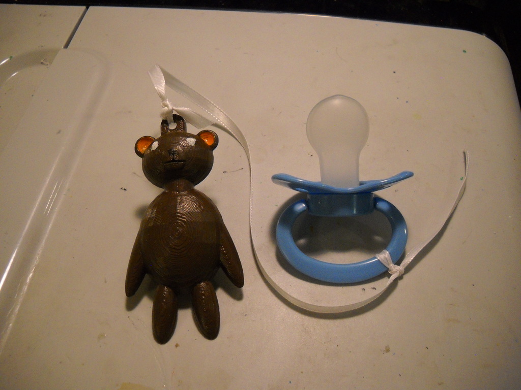 teddy bear pacifier/binky clip