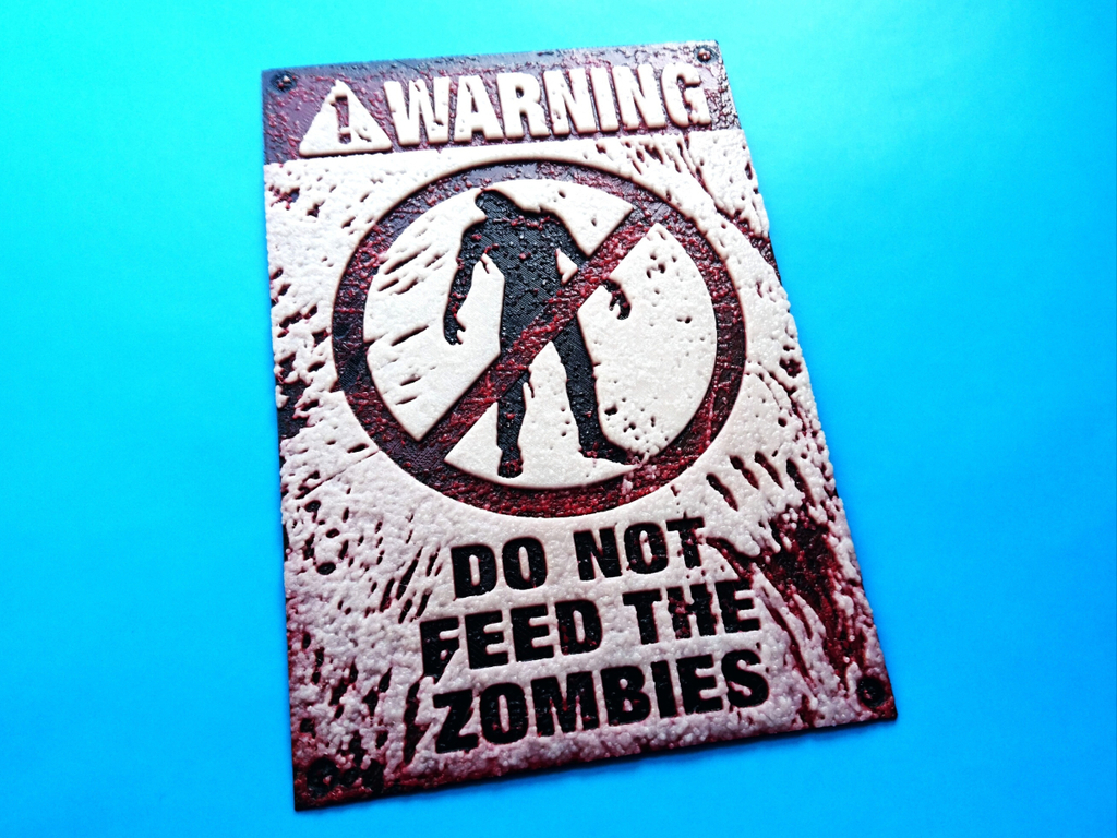 placa Zombies v3 dibujo 3D