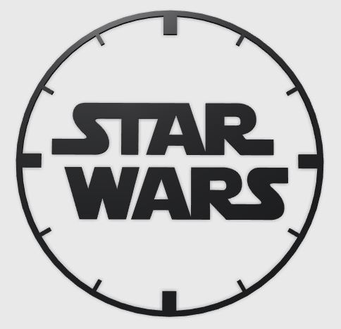 Star Wars Logo Clock Lasercut