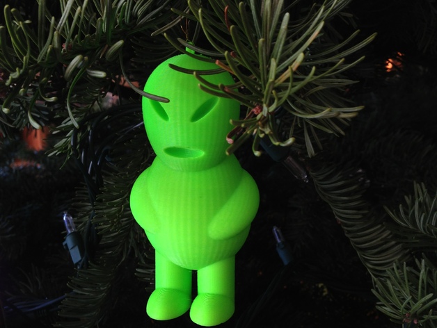 Little Green Man Christmas Ornament