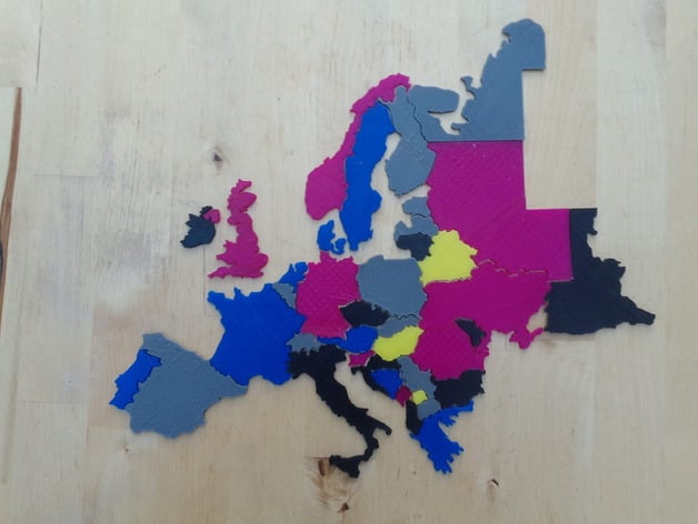 Europe Map puzzle with Great Britain