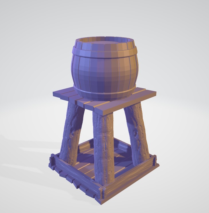 Basic wooden water tower for wargaming/RPGs