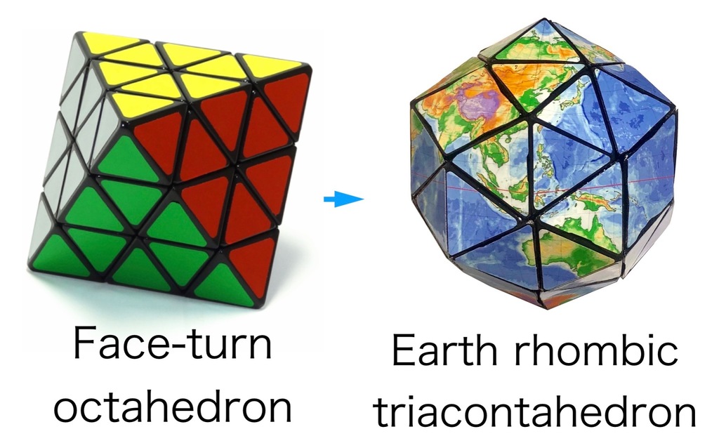 Earth rhombic triacontahedron puzzle