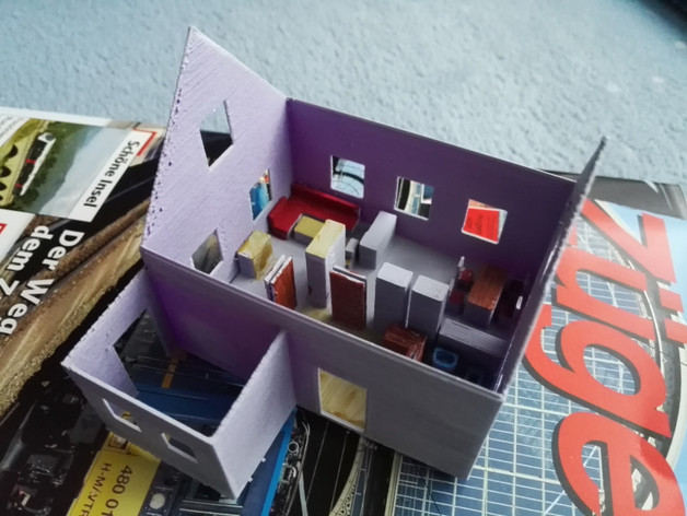 Simple House for Model Railway Layouts, H0 scale