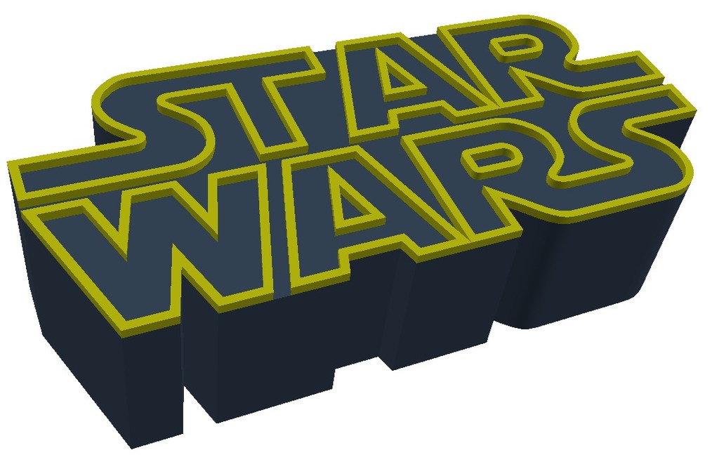 Star Wars logo. 2 piece colour