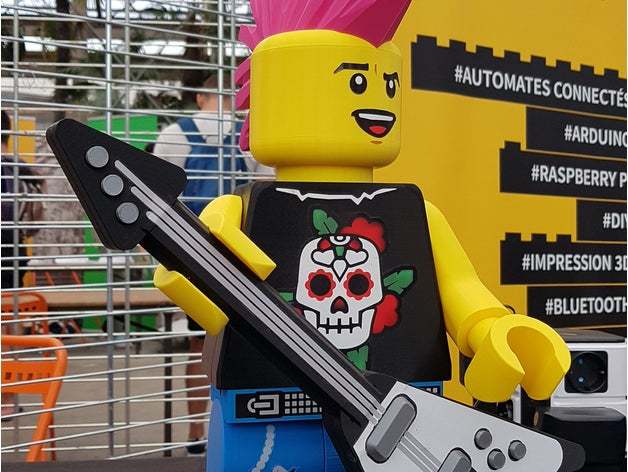 Electric guitar for Ponko giant Lego